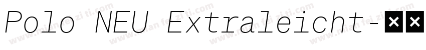 Polo NEU Extraleicht字体转换